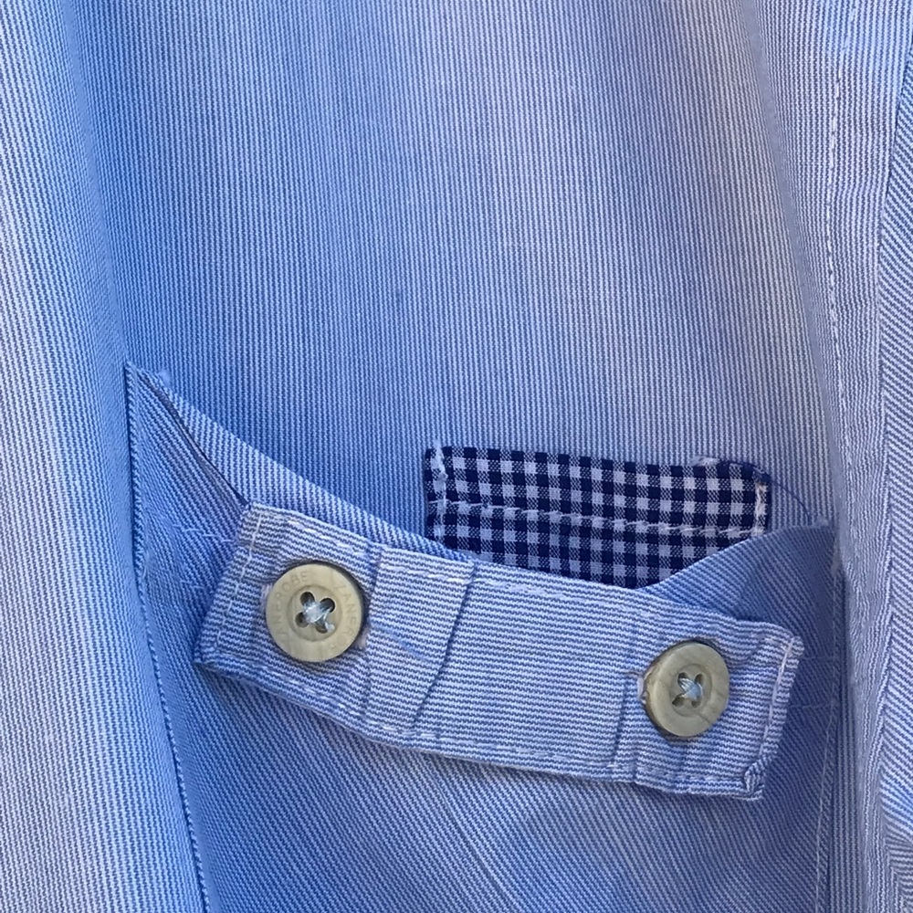 ZANEROBE Men’s Blue Long Sleeve Dress Shirt Large - Picture 2 of 8
